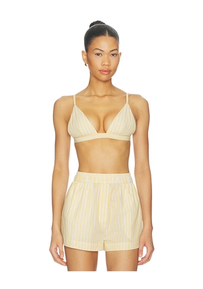 L'Academie Romy Bra Top in Yellow. Size XXS. Also in XS, S, M, L, XL.