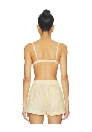 L'Academie Romy Bra Top in Yellow. Size XXS. Also in L, M, S, XL, XS.