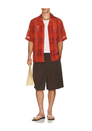 NN07 Ben Short Sleeve Shirt 50066 in Orange. Size M. Also in L, XL/1X, XXL/2X.