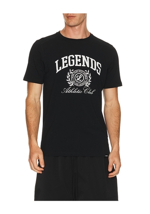 Legends Aviation Varsity Crest Tee in Black. Size S. Also in M, L, XL/1X.