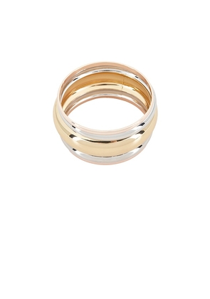 Lovers and Friends Elsin Bracelet Set in Metallic Gold.