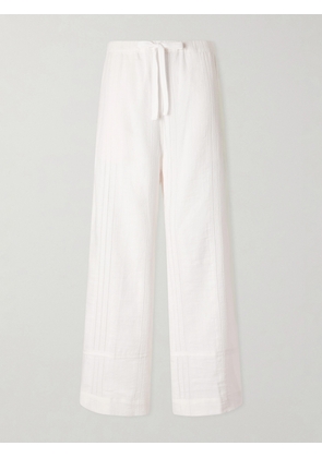 lemlem - Desta Striped Cotton Wide-leg Pants - White - x small,small,medium,large