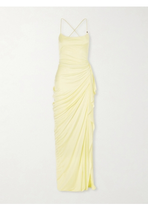 Versace - Draped Jersey Gown - Yellow - IT36,IT38,IT40,IT42,IT44,IT46,IT48