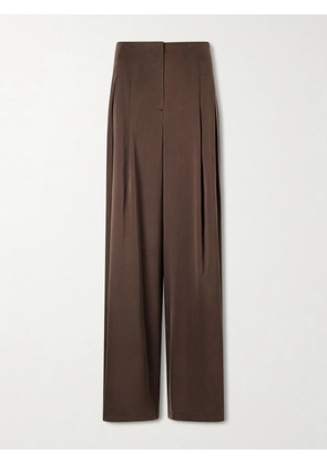 TWP - Drew Silk-blend Charmeuse Wide-leg Pants - Brown - US0,US2,US4,US6,US8,US10