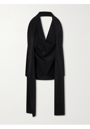 Sharon Wauchob - Tie-detailed Silk Tank - Black - One size