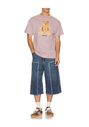 Palm Angels Bear Regular Tee in Purple. Size M. Also in S, L, XL/1X, XXL/2X.