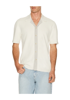 Rag & Bone Blocked Harvey Camp Shirt in Brown. Size S. Also in M, L, XL/1X.