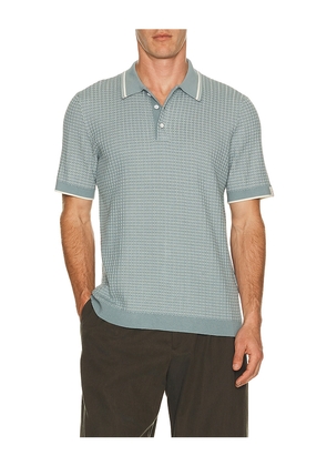 Rag & Bone Harvey Rib Polo in Grey. Size S. Also in M, L, XL/1X.