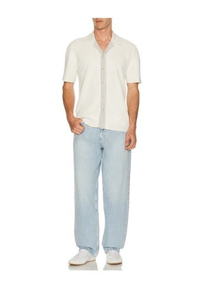 Rag & Bone Blocked Harvey Camp Shirt in Brown. Size S. Also in M, L, XL/1X.