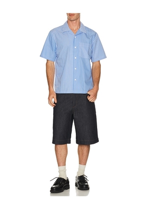 Rag & Bone Avery Poplin Shirt in Blue. Size S. Also in M, L, XL/1X.