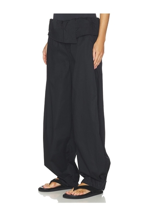 WeWoreWhat Pull On Fold Over Pants in Black. Size S. Also in XS, M, L.