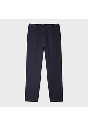 Paul Smith Navy Stretch-Cotton Twill Chinos Blue