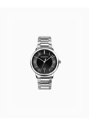 Swiss Made Three-Hand Date Stainless Steel Watch