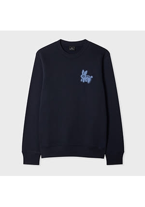 PS Paul Smith Navy 'Never Assume Bunny' Print Sweatshirt Blue