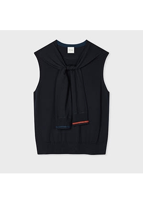Paul Smith Women's Merino-Wool Blend Knitted Vest Blue