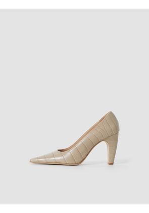 Zina Croc Leather High Heel Shoes - 37