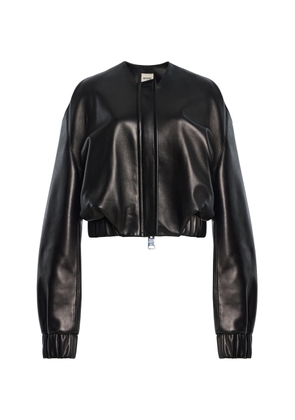 Khaite Cordan Plonge Leather Bomber Jacket - Moda Operandi
