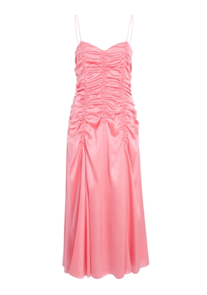 Khaite Raina Ruffled Silk Midi Dress - Moda Operandi