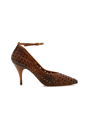 Miu Miu Woven Leather Pumps - Moda Operandi