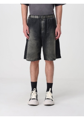 MAISON MIHARA YASUHIRO Abstract Print Cotton Jogging Shorts with Distressed Effect