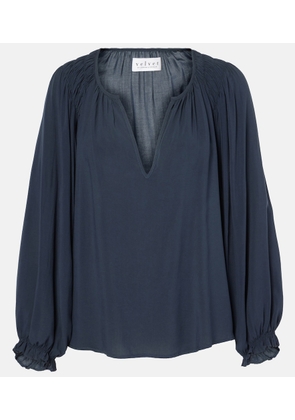 Velvet Azalea challis blouse