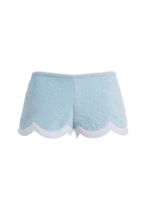 LA VESTE Waves Cotton Mini Shorts - Moda Operandi