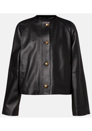 Max Mara Bouquet leather jacket