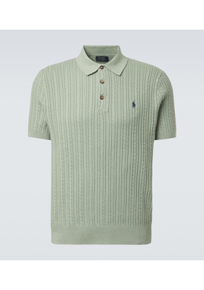 Polo Ralph Lauren Cable-knit cotton polo shirt