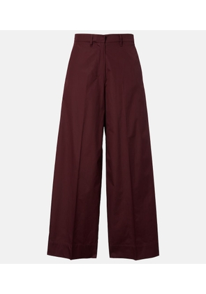 'S Max Mara Cropped cotton poplin wide-leg pants