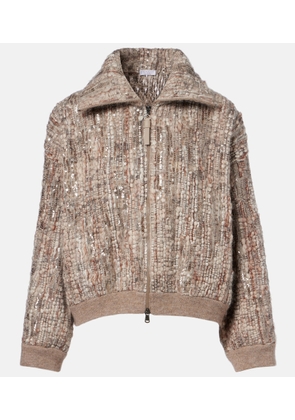Brunello Cucinelli Sequined mohair-blend cardigan
