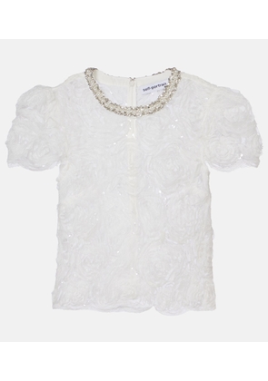 Self-Portrait Tulle lace top