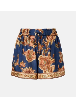 Zimmermann Aster printed silk shorts