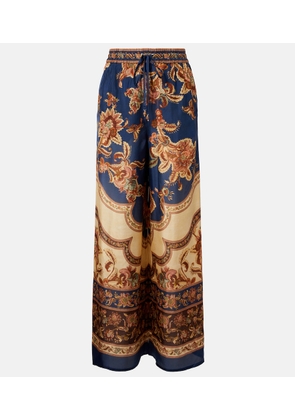 Zimmermann Aster printed silk palazzo pants