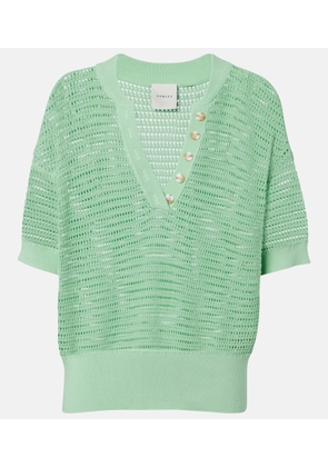 Varley Callie open-knit cotton top