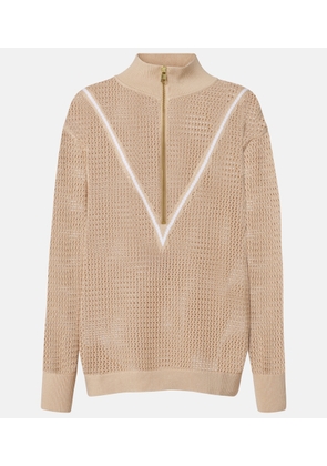 Varley Calva open-knit cotton half-zip sweater