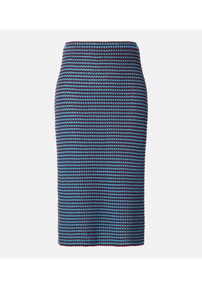 Alaia Crochet cotton pencil skirt