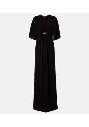 Max Mara Elegante caped cady gown