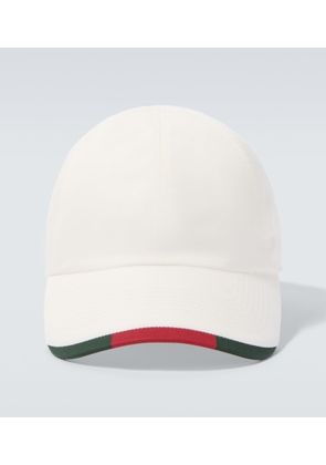 Gucci Web Stripe cotton-blend baseball cap