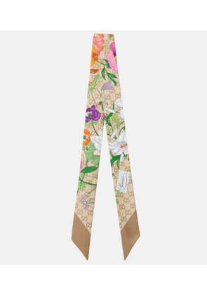 Gucci GG floral silk jacquard scarf