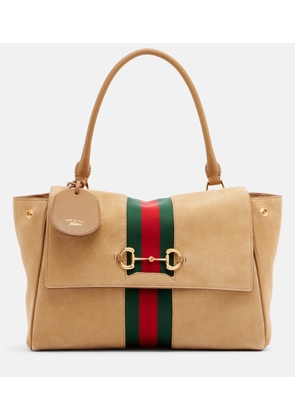 Gucci Paparazzo Medium suede top-handle bag