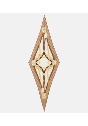 Gucci GG printed reversible silk twill scarf