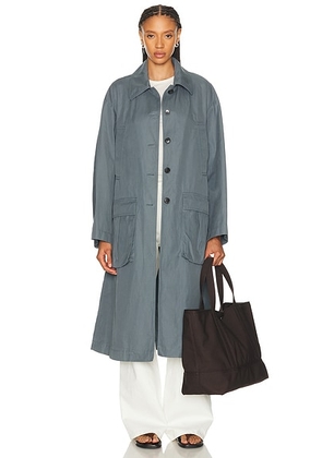 Dries Van Noten Rondero Coat in Petrol - Blue. Size M (also in S, L).