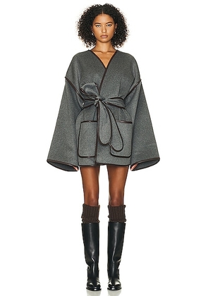 Helsa Wool Blend Blanket Coat in Grey - Grey. Size all.