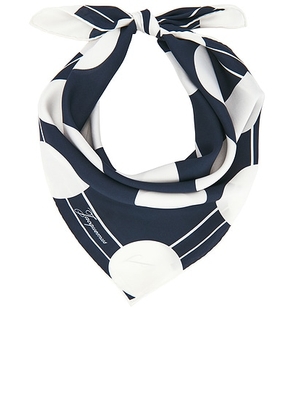 JACQUEMUS Le Foular Coeur in Print Dots Heart Navy - Navy. Size all.