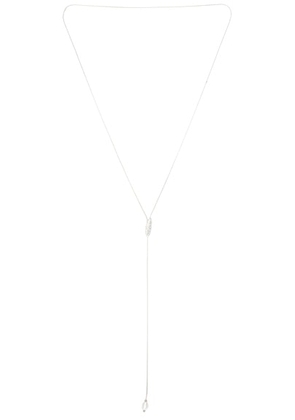 Loren Stewart Driftline Bolo Necklace in Sterling Silver & Freshwater Pearl - Metallic Silver. Size all.
