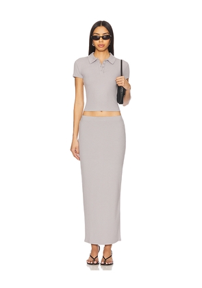 ALL THE WAYS Maryssa Maxi Skirt Set in Grey. Size XS. Also in S.