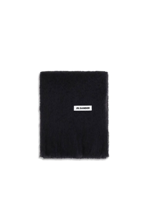 Jil Sander Black Wool Oves Aries Scarf