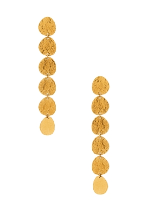 EMMA PILLS Sunset Hour Earrings in Metallic Gold.