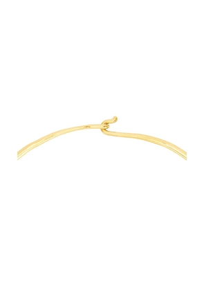 EMMA PILLS Desert Heat Choker in Metallic Gold.