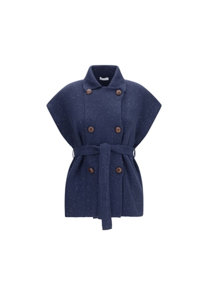 Brunello Cucinelli Blue Cotton Coat - XS